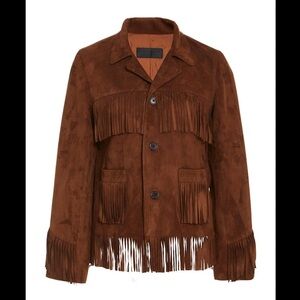 Nili Lotan expresso fringe shirt jacket - perfect condition, suede medium